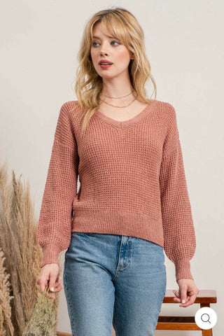Spag Open Back Sweater