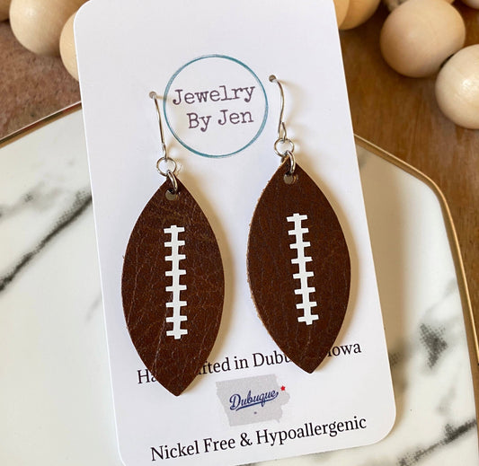 Football Dangle Earrings