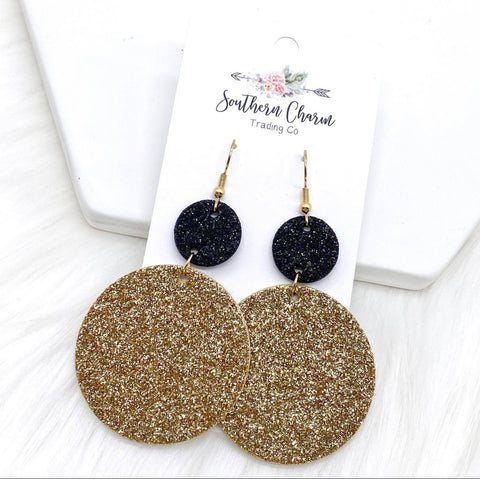 Glittery Black & Gold