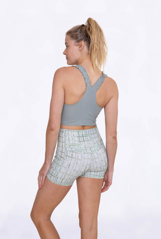 Ruffle Strap Sports Bra