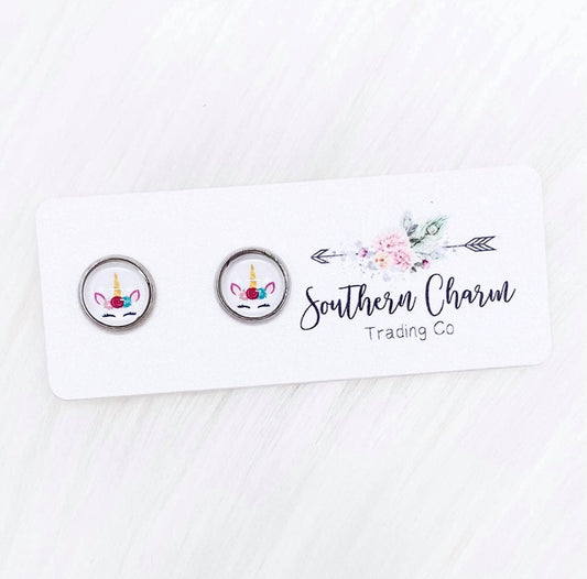 Unicorn Face Earrings