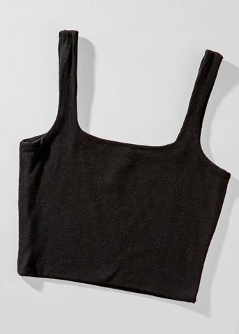 Comfort Ribbed Knit Crop Tank